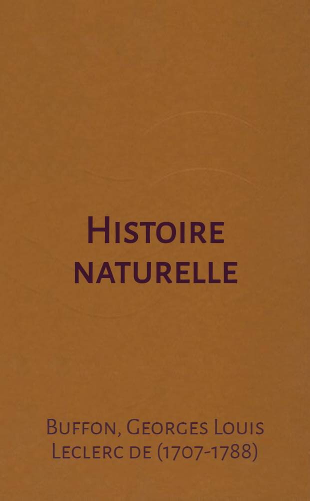 Histoire naturelle