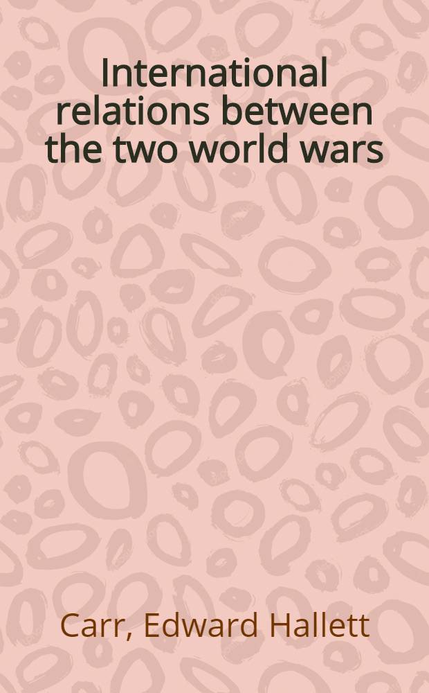 International relations between the two world wars (1919-1939)