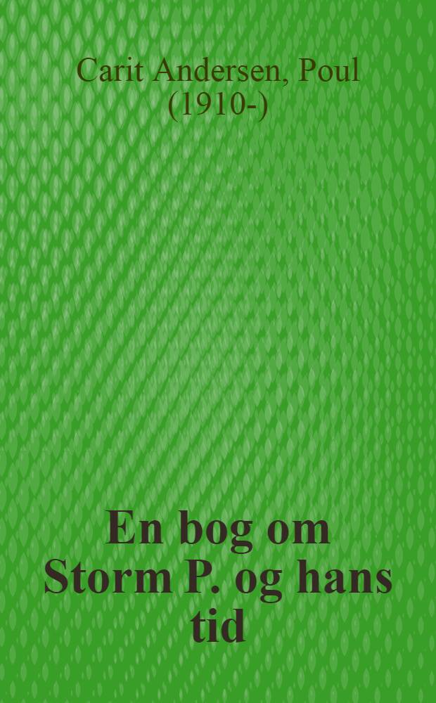 En bog om Storm P. og hans tid