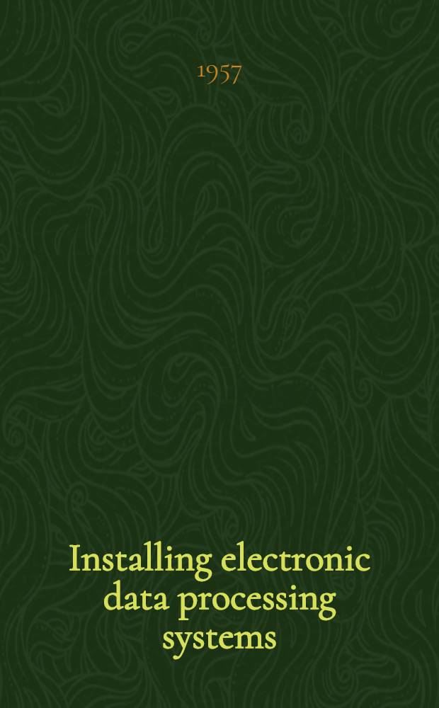 Installing electronic data processing systems