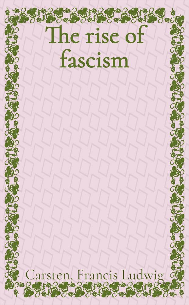 The rise of fascism