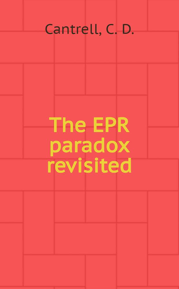 The EPR paradox revisited