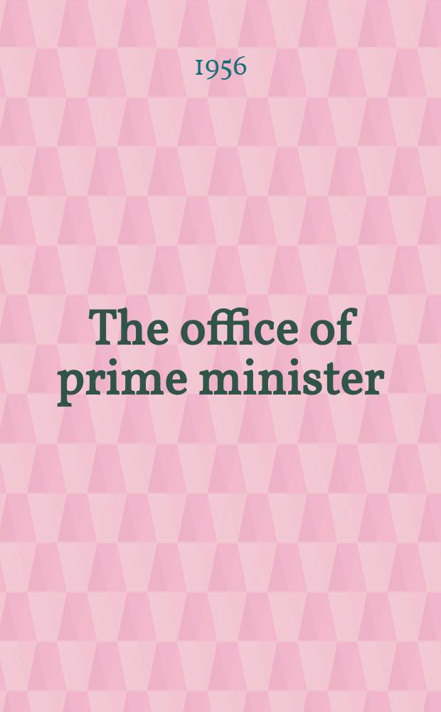 The office of prime minister