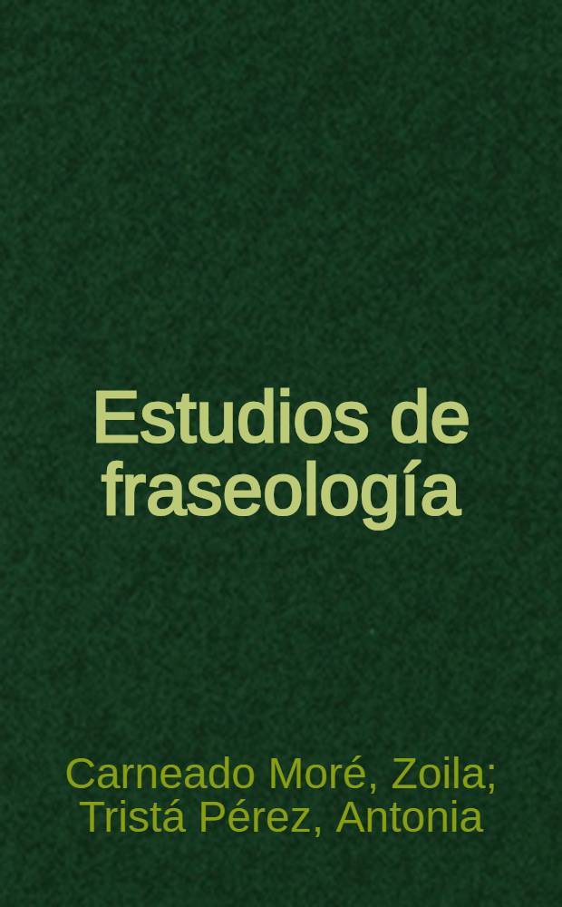 Estudios de fraseología