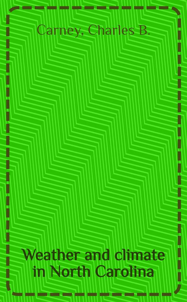 Weather and climate in North Carolina