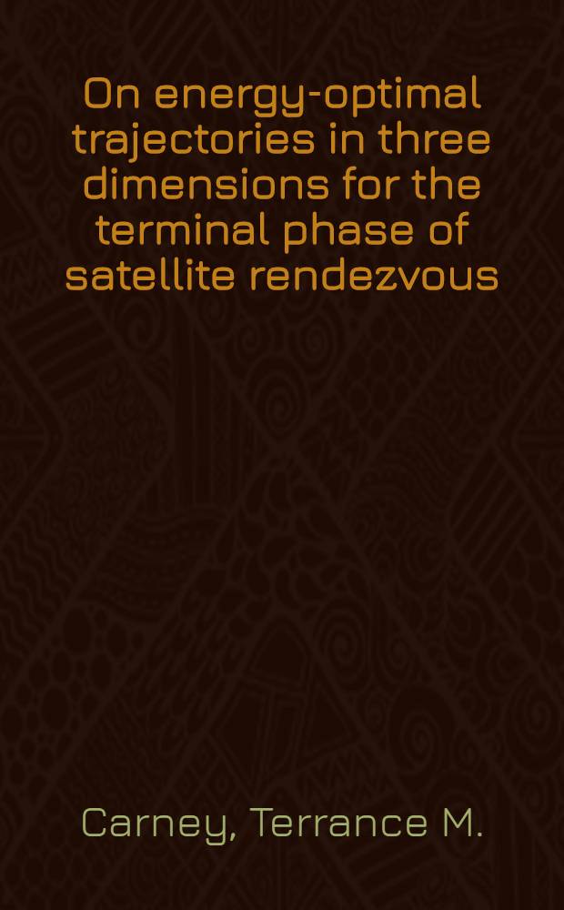 On energy-optimal trajectories in three dimensions for the terminal phase of satellite rendezvous