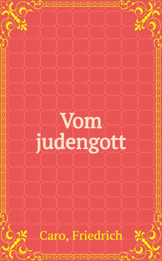 Vom judengott