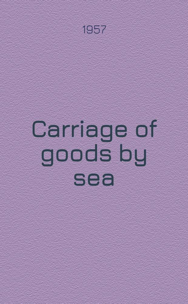 Carriage of goods by sea