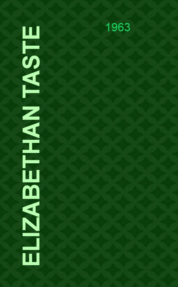 Elizabethan taste