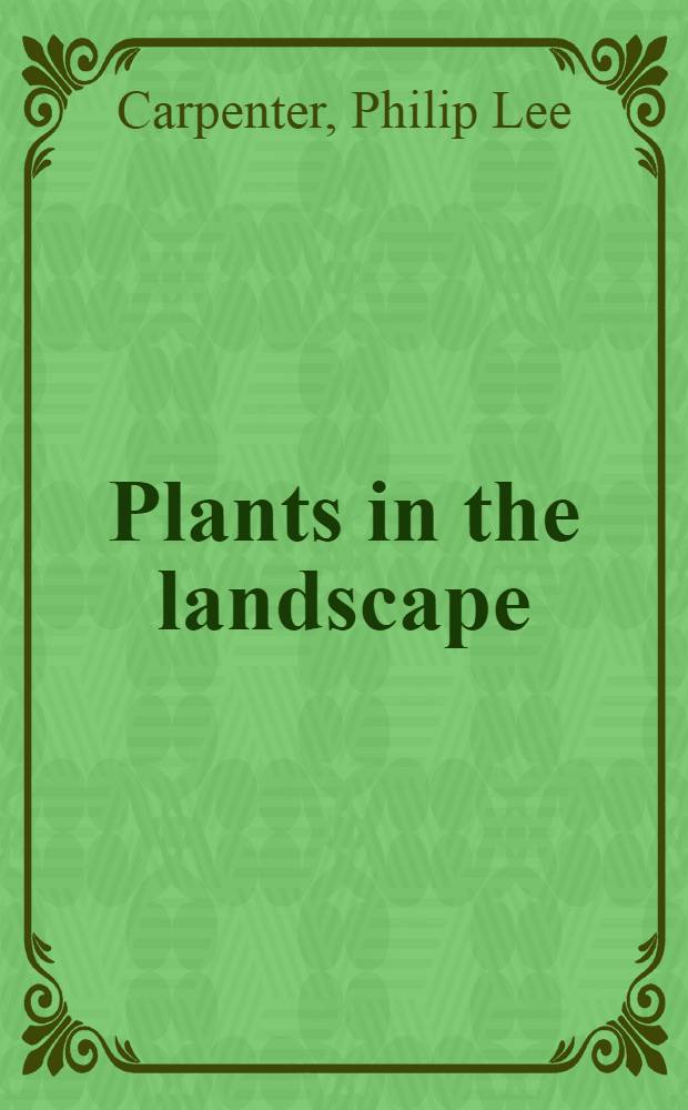 Plants in the landscape