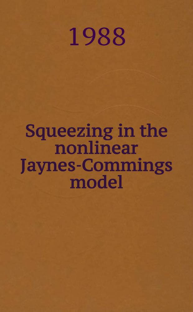 Squeezing in the nonlinear Jaynes-Commings model