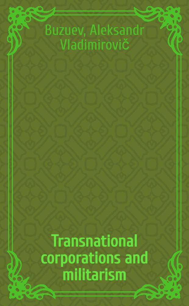Transnational corporations and militarism