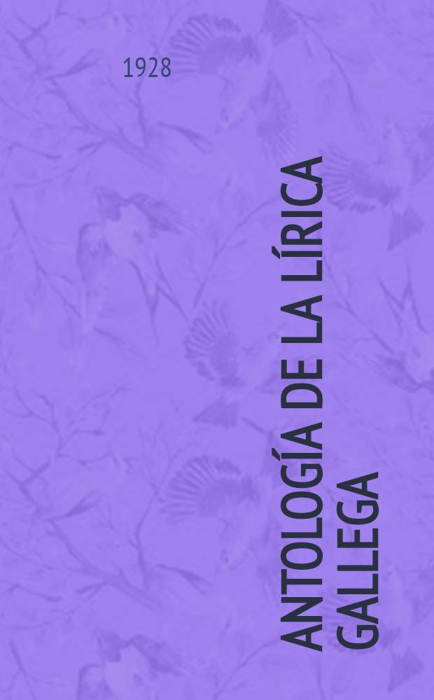 Antología de la lírica gallega
