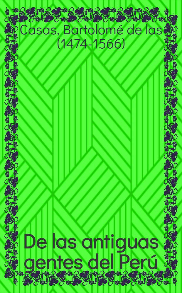 De las antiguas gentes del Perú