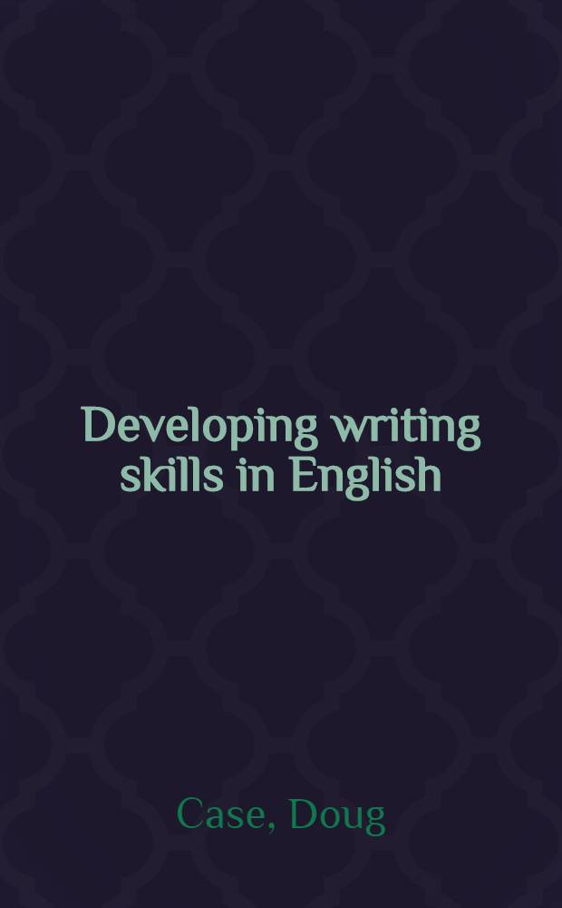 Developing writing skills in English