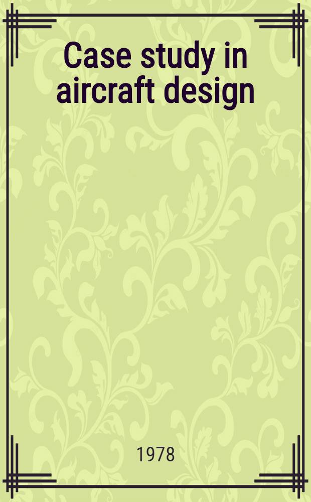 Case study in aircraft design : The Boeing 727
