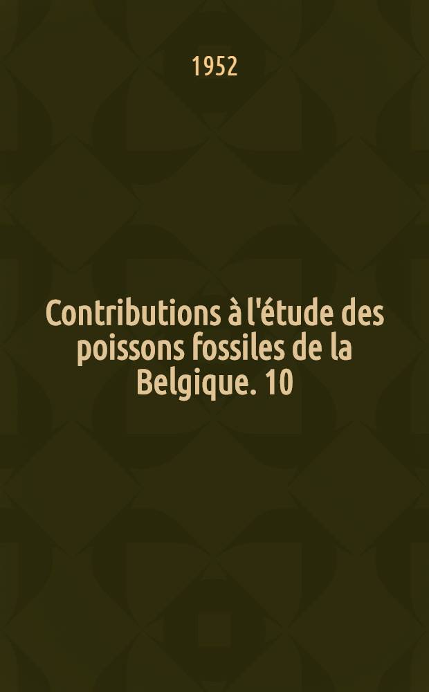 Contributions à l'étude des poissons fossiles de la Belgique. 10 : Un Paléoniscoïde du Famennien intérieur de la Fagne