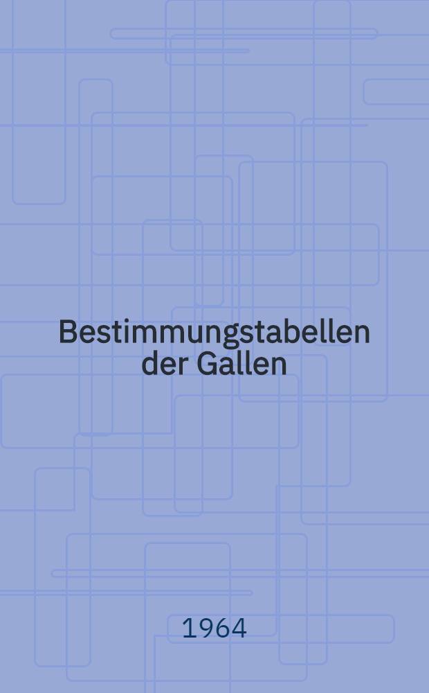Bestimmungstabellen der Gallen (Zoo- und Phytocecidien) an Pflanzen Mittel- und Nordeuropas : [In 2 Bd.]. Bd. 1 : Pflanzengattungen A - M