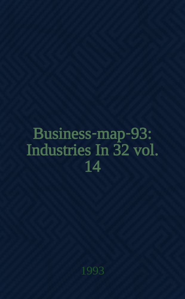 Business-map-93 : [Industries In 32 vol. 14 : Clothing industry