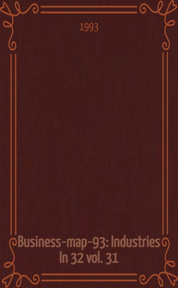 Business-map-93 : [Industries In 32 vol. 31 : Electrical engineering industry
