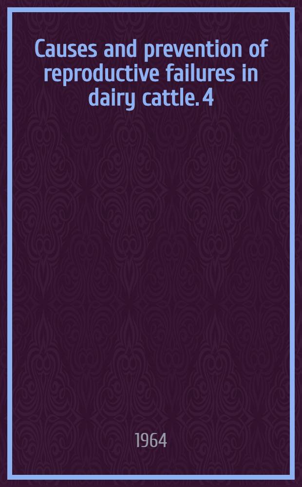 Causes and prevention of reproductive failures in dairy cattle. 4 : Effect of plane of nutrition during early life on growth, reproduction, production, health and longevity of Holstein sows