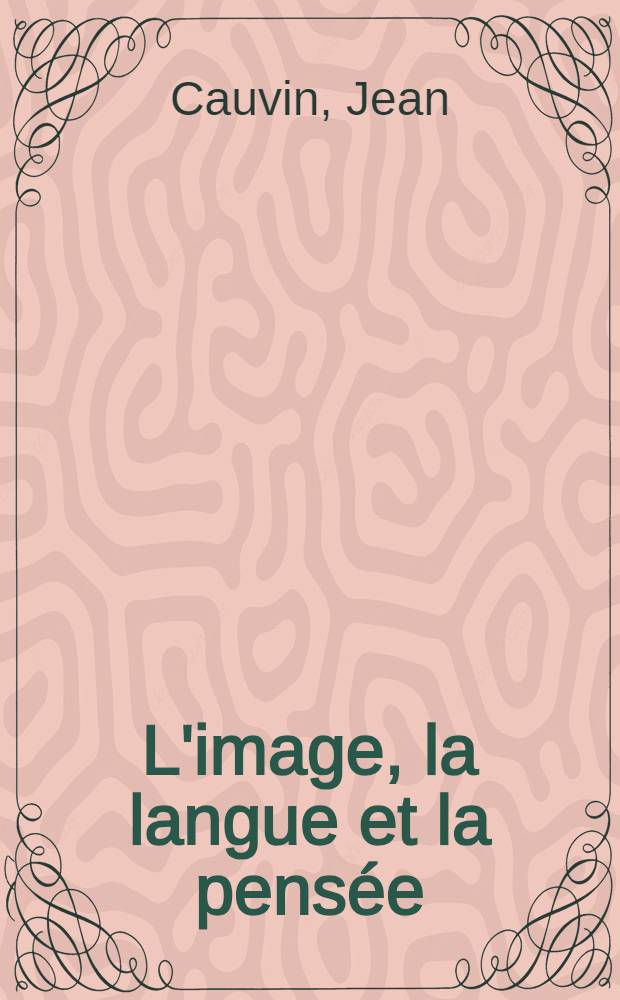 L'image, la langue et la pensée