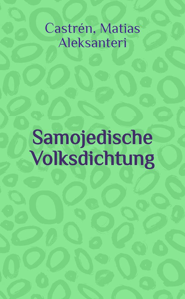 Samojedische Volksdichtung