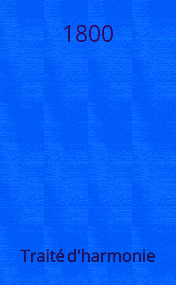 Traité d'harmonie