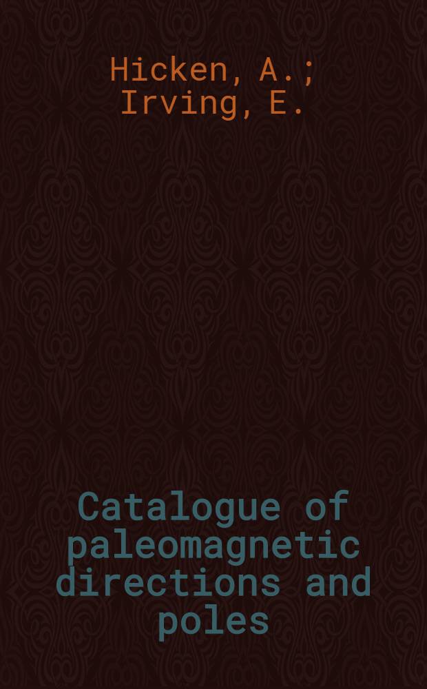 Catalogue of paleomagnetic directions and poles