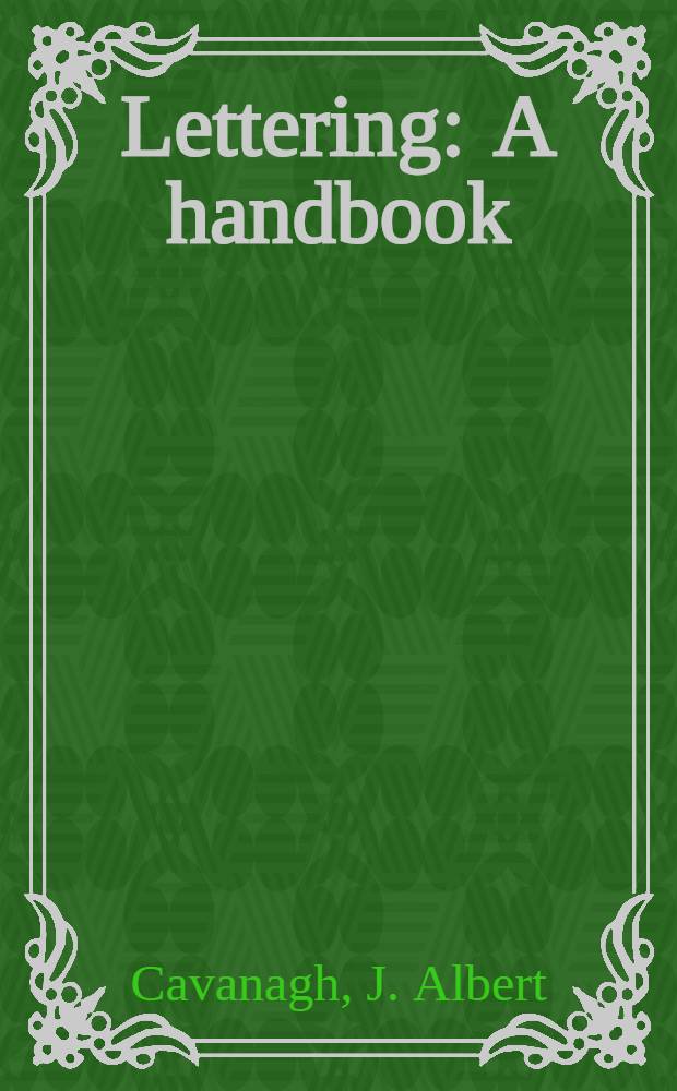 Lettering : A handbook