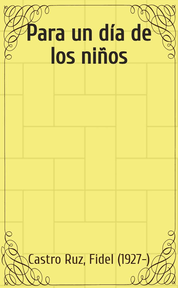 Para un día de los niños