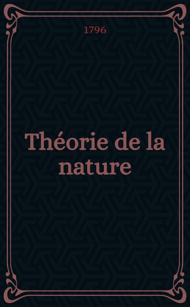 Théorie de la nature