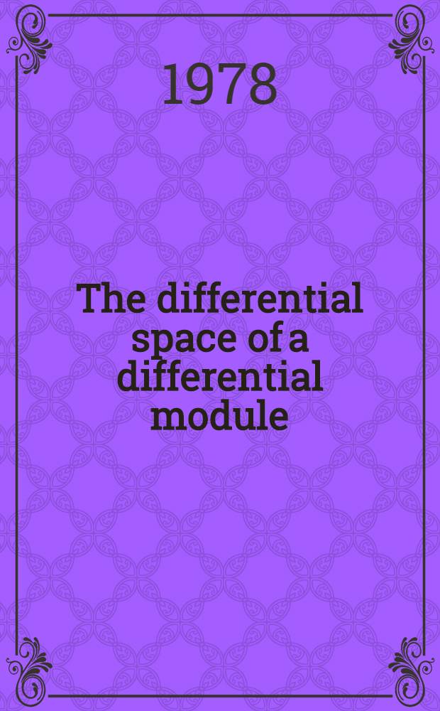 The differential space of a differential module
