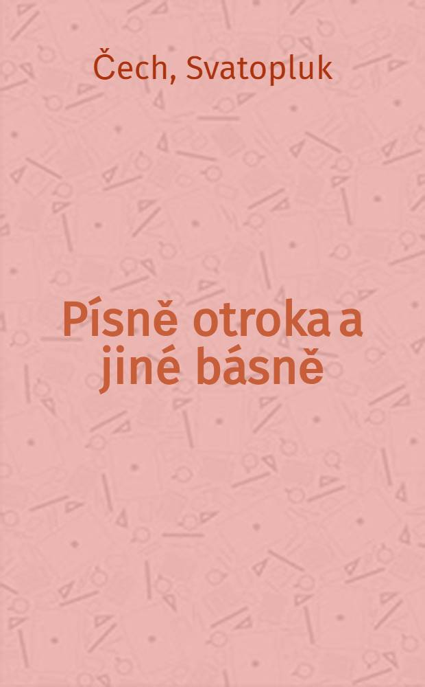 Písně otroka a jiné básně