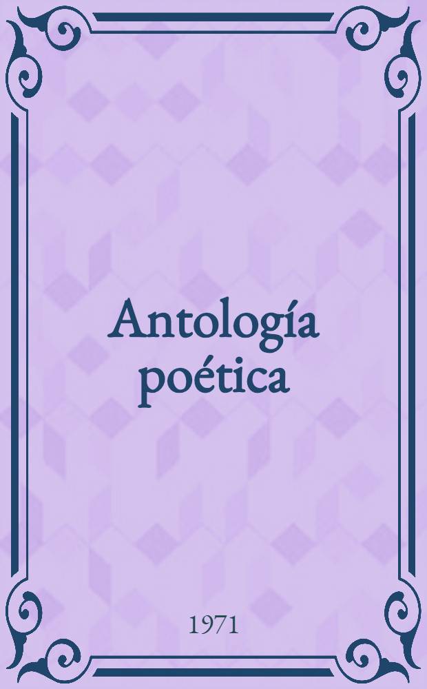 Antología poética