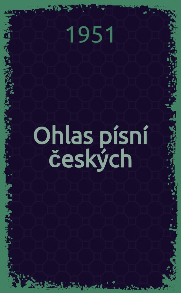 Ohlas písní českých