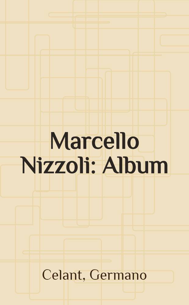 Marcello Nizzoli : Album