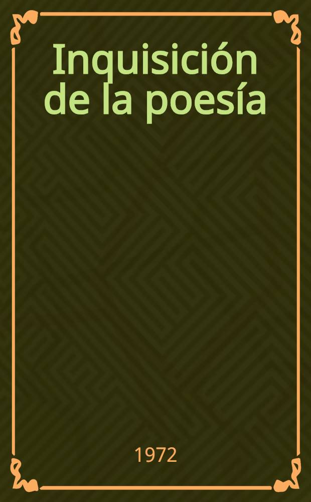 Inquisición de la poesía