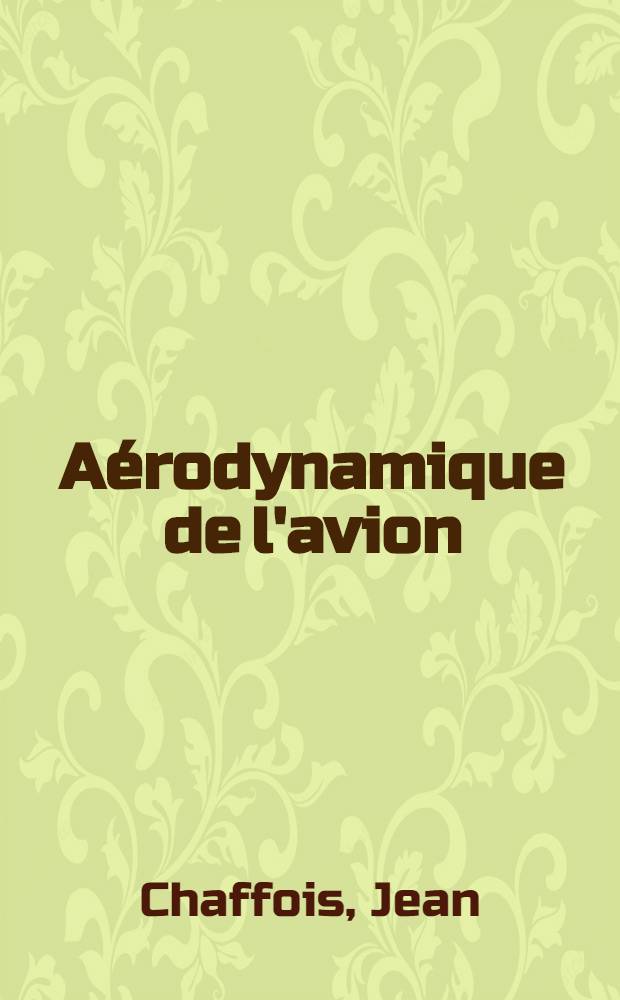 Aérodynamique de l'avion