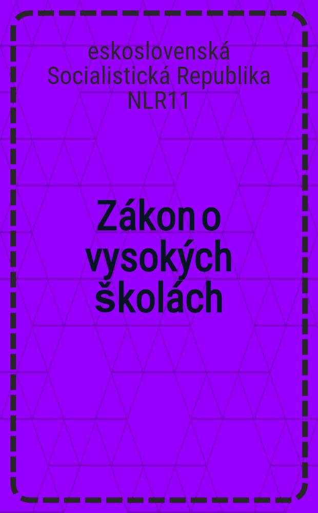 Zákon o vysokých školách