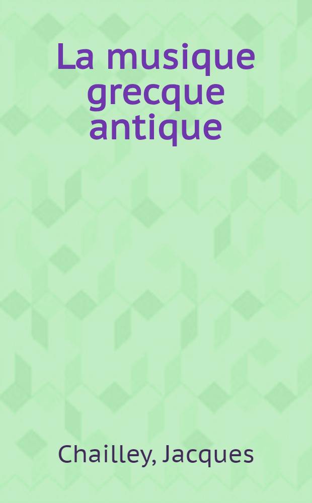 La musique grecque antique