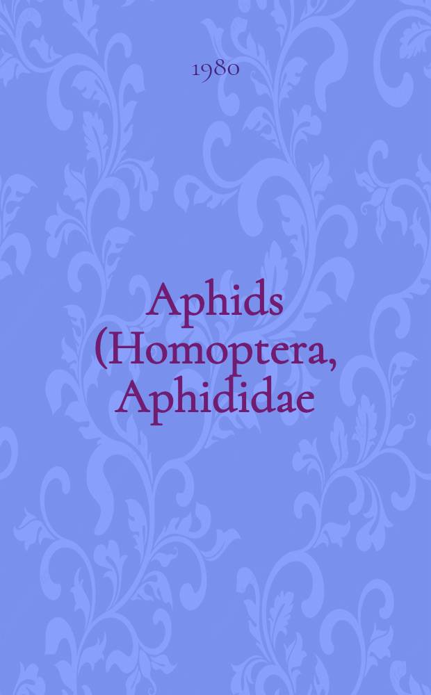 Aphids (Homoptera, Aphididae) of North-West India
