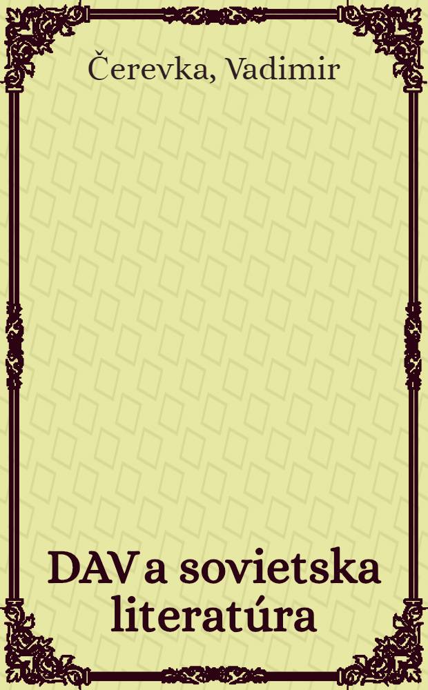 DAV a sovietska literatúra