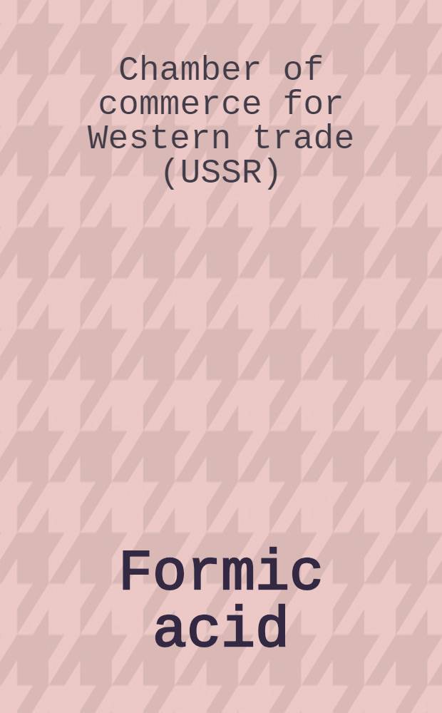 ... Formic acid