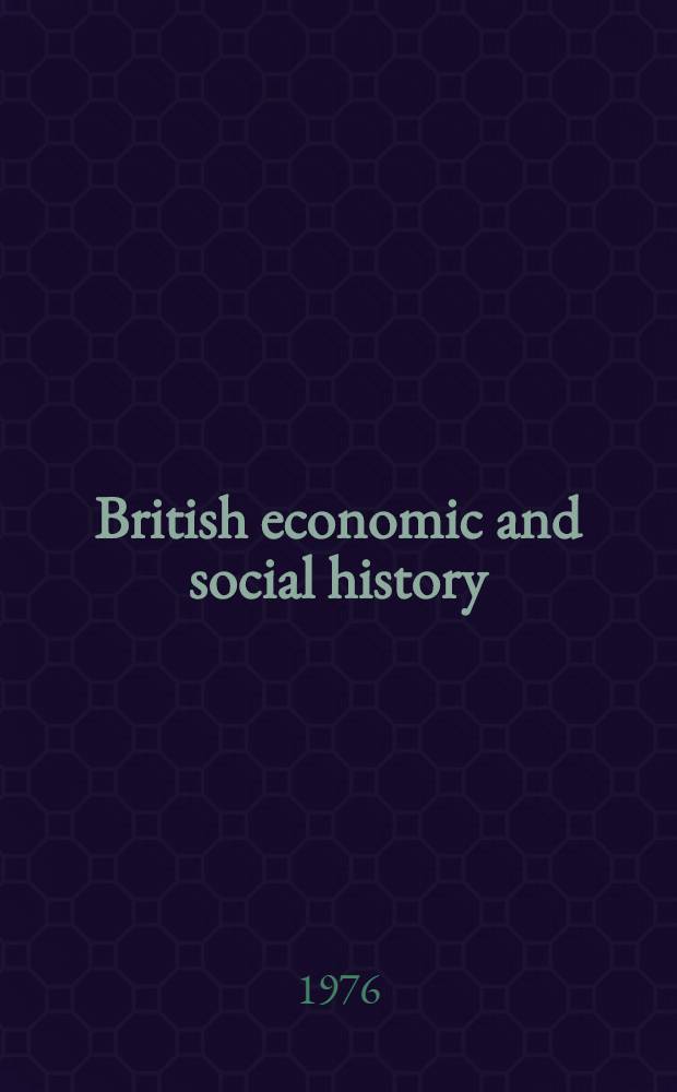 British economic and social history : A bibliographical guide