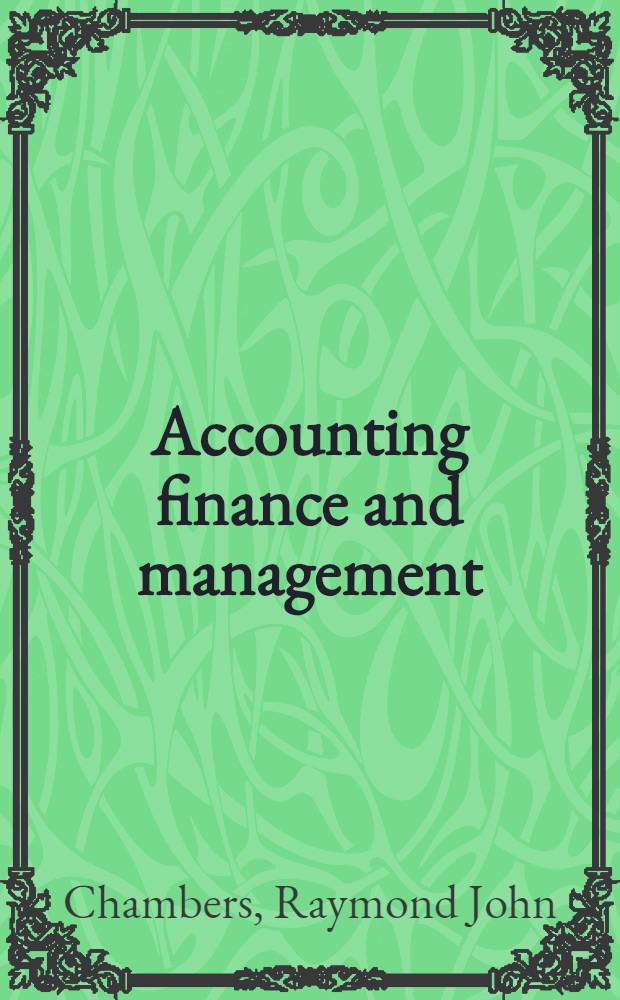 Accounting finance and management