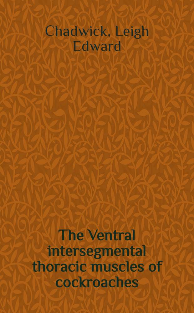 The Ventral intersegmental thoracic muscles of cockroaches