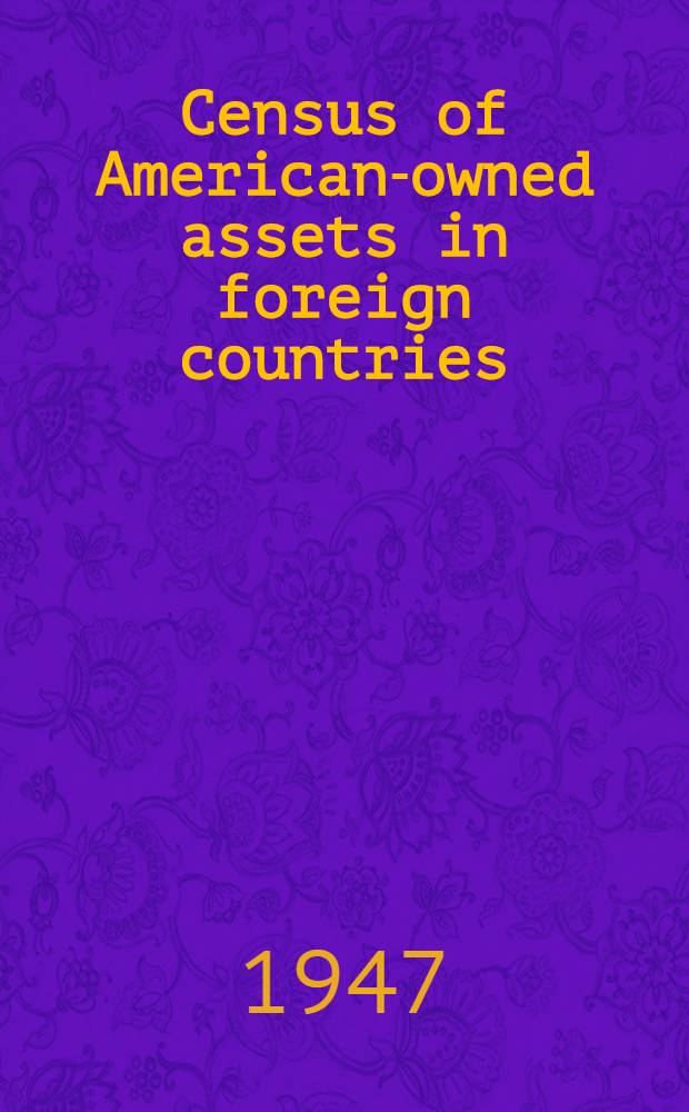 Census of American-owned assets in foreign countries