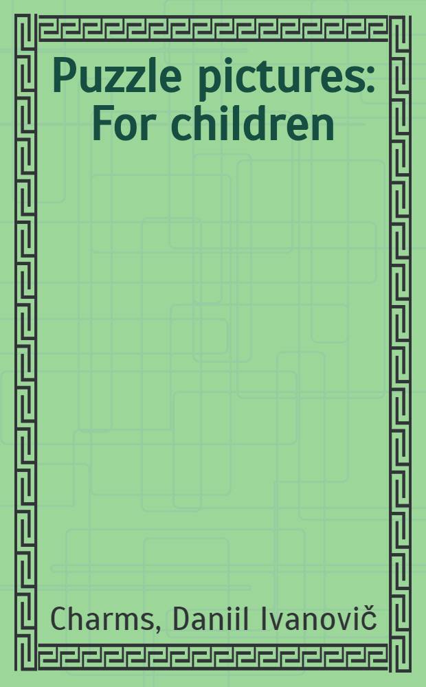 Puzzle pictures : For children