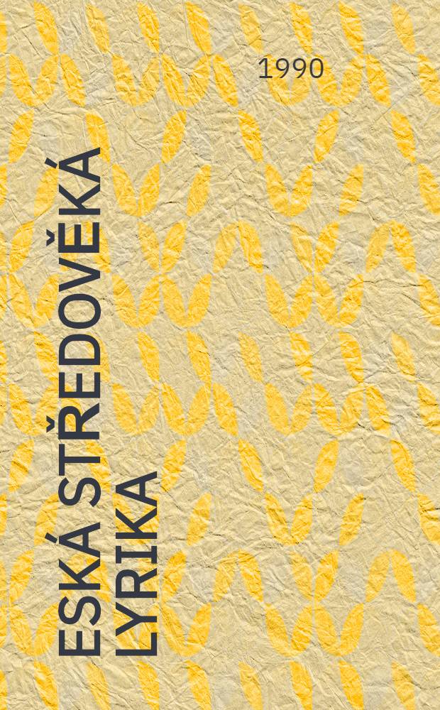 Česká středověká lyrika
